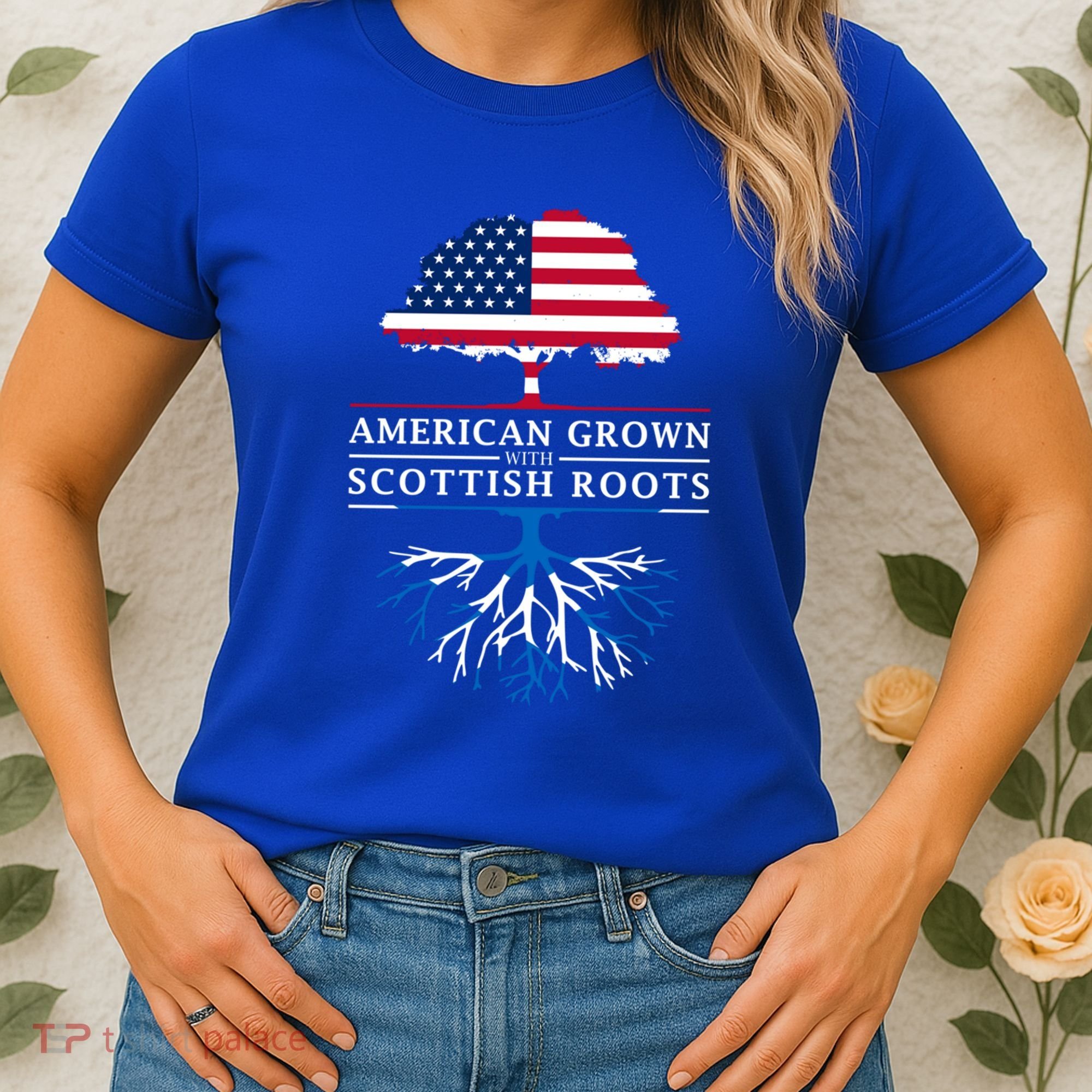 American Grown With Scottish Roots Gift Scotland Gift Women's T-Shirt