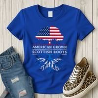 American Grown With Scottish Roots Gift Scotland Gift Women's T-Shirt thumb 3