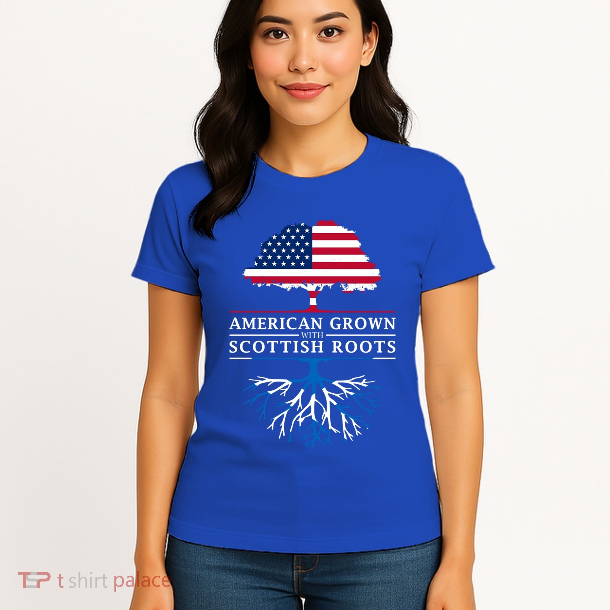 American Grown With Scottish Roots Gift Scotland Gift Women's T-Shirt