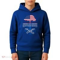 American Grown With Scottish Roots Gift Scotland Gift Kids Hoodie thumb 4