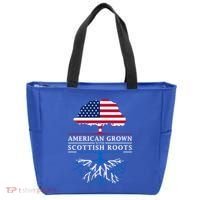 American Grown With Scottish Roots Gift Scotland Gift Tote Bag thumb 0