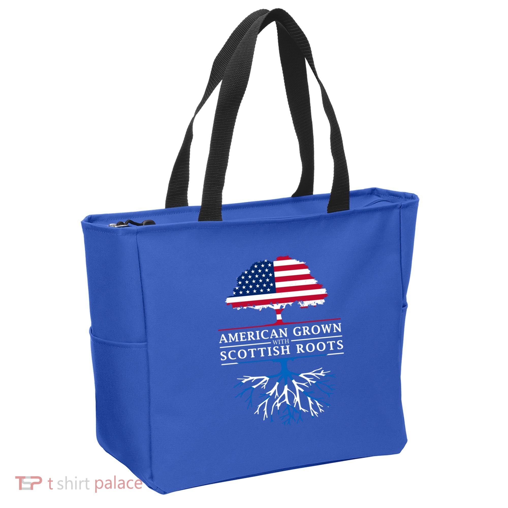 American Grown With Scottish Roots Gift Scotland Gift Tote Bag