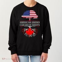 American Grown With Canadian Roots Canada Women's Sweatshirt thumb 0