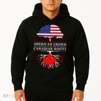 American Grown With Canadian Roots Canada Hoodie thumb 2