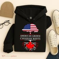 American Grown With Canadian Roots Canada Hoodie thumb 4