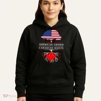 American Grown With Canadian Roots Canada Hoodie thumb 5