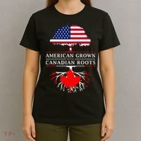 American Grown With Canadian Roots Canada T-Shirt thumb 4
