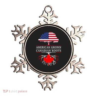 American Grown With Canadian Roots Canada Ornament