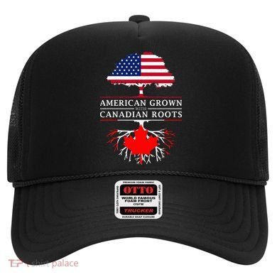 American Grown With Canadian Roots Canada Hat