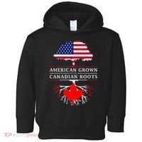 American Grown With Canadian Roots Canada Toddler Hoodie thumb 0
