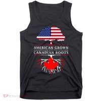 American Grown With Canadian Roots Canada Tank Top thumb 0