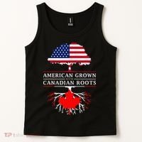 American Grown With Canadian Roots Canada Tank Top thumb 2