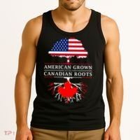 American Grown With Canadian Roots Canada Tank Top thumb 3