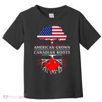 American Grown With Canadian Roots Canada Toddler T-Shirt thumb 0