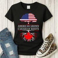 American Grown With Canadian Roots Canada Women's T-Shirt thumb 3