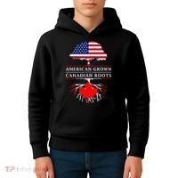 American Grown With Canadian Roots Canada Kids Hoodie thumb 4