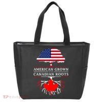 American Grown With Canadian Roots Canada Tote Bag thumb 0