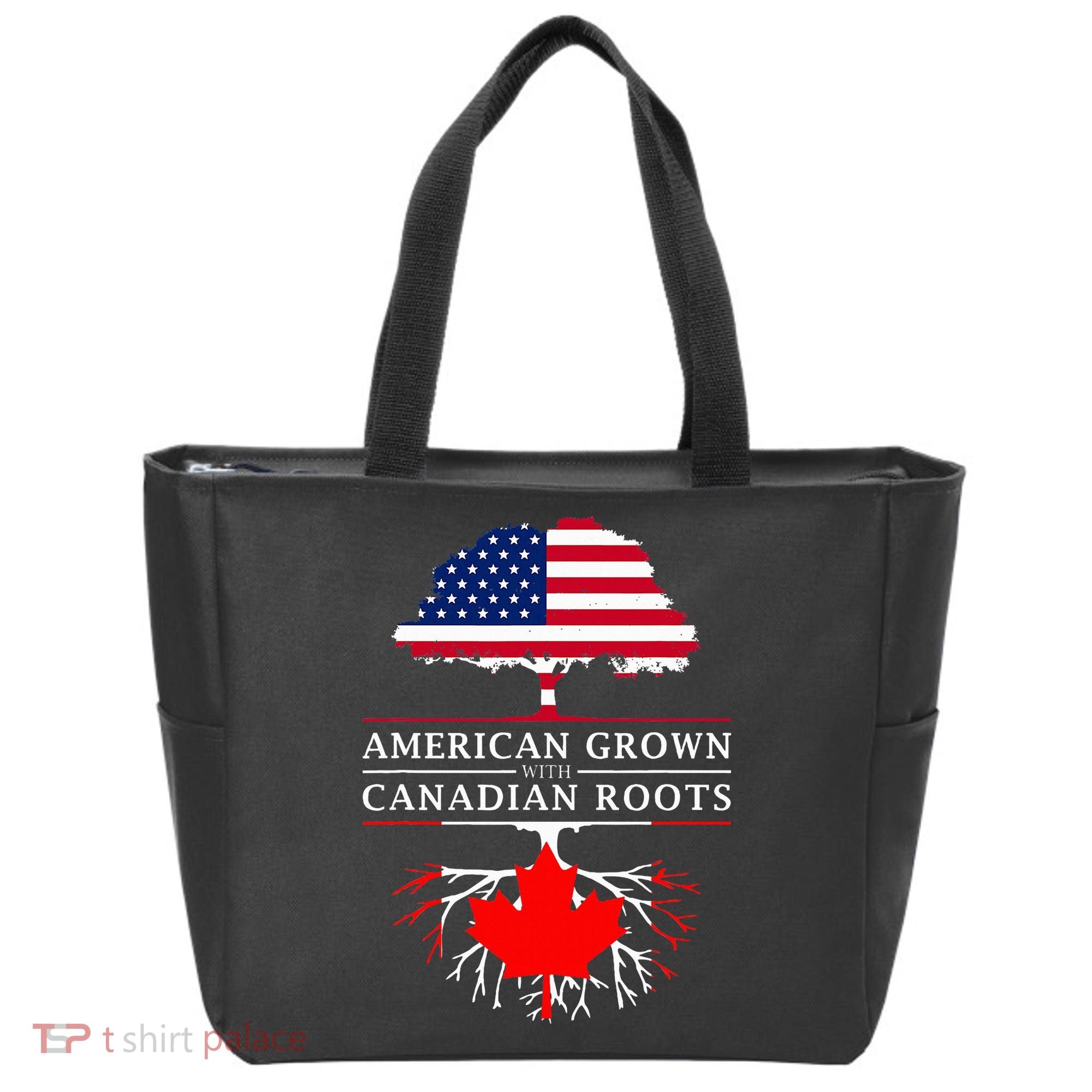 American Grown With Canadian Roots Canada Tote Bag