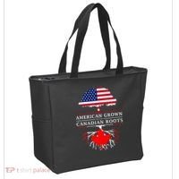 American Grown With Canadian Roots Canada Tote Bag thumb 2