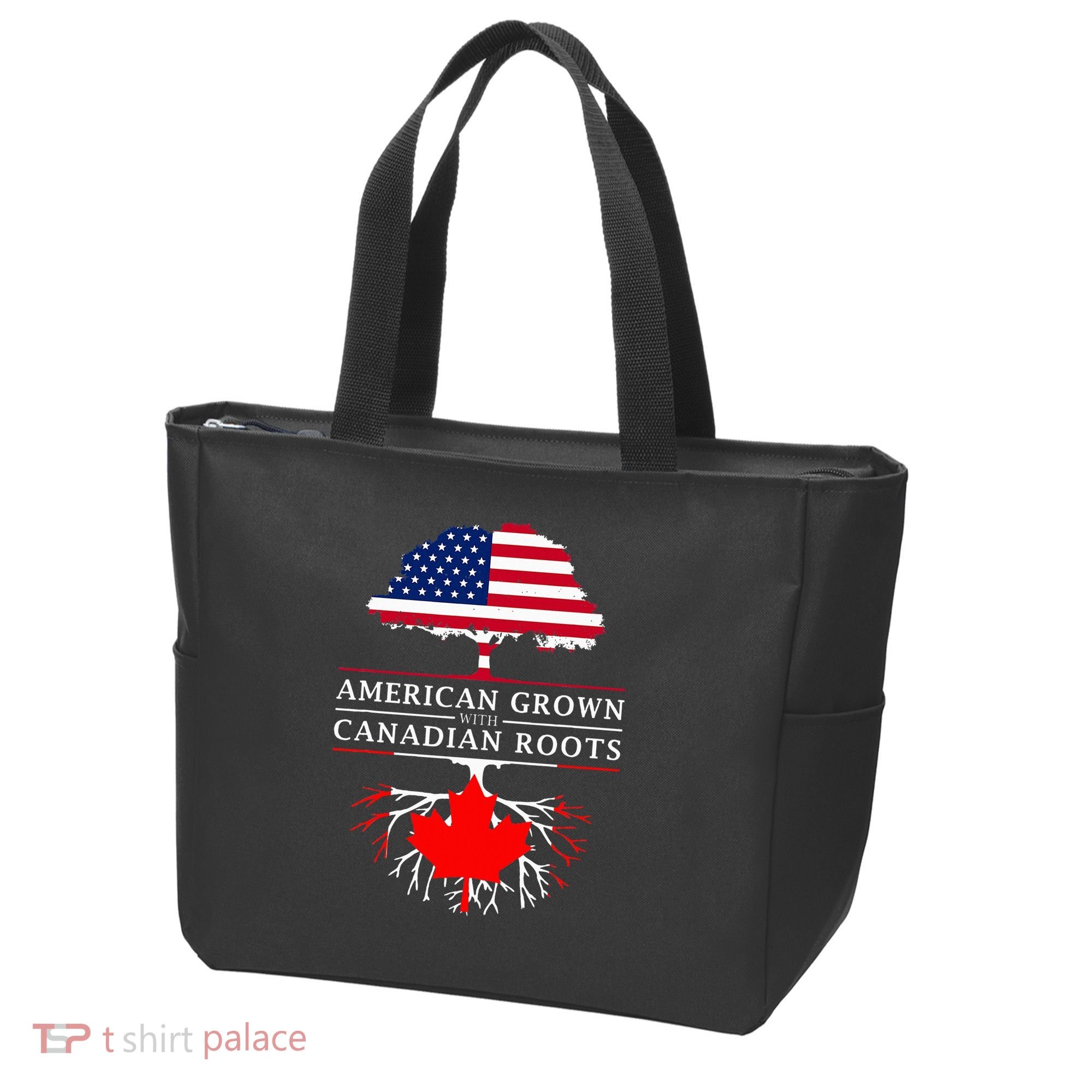 American Grown With Canadian Roots Canada Tote Bag