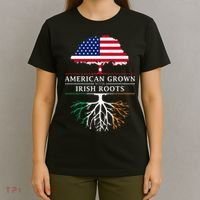 American Grown with Irish Roots Ireland T-Shirt thumb 4