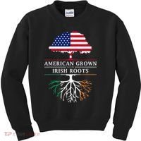 American Grown with Irish Roots Ireland Kids Sweatshirt thumb 0