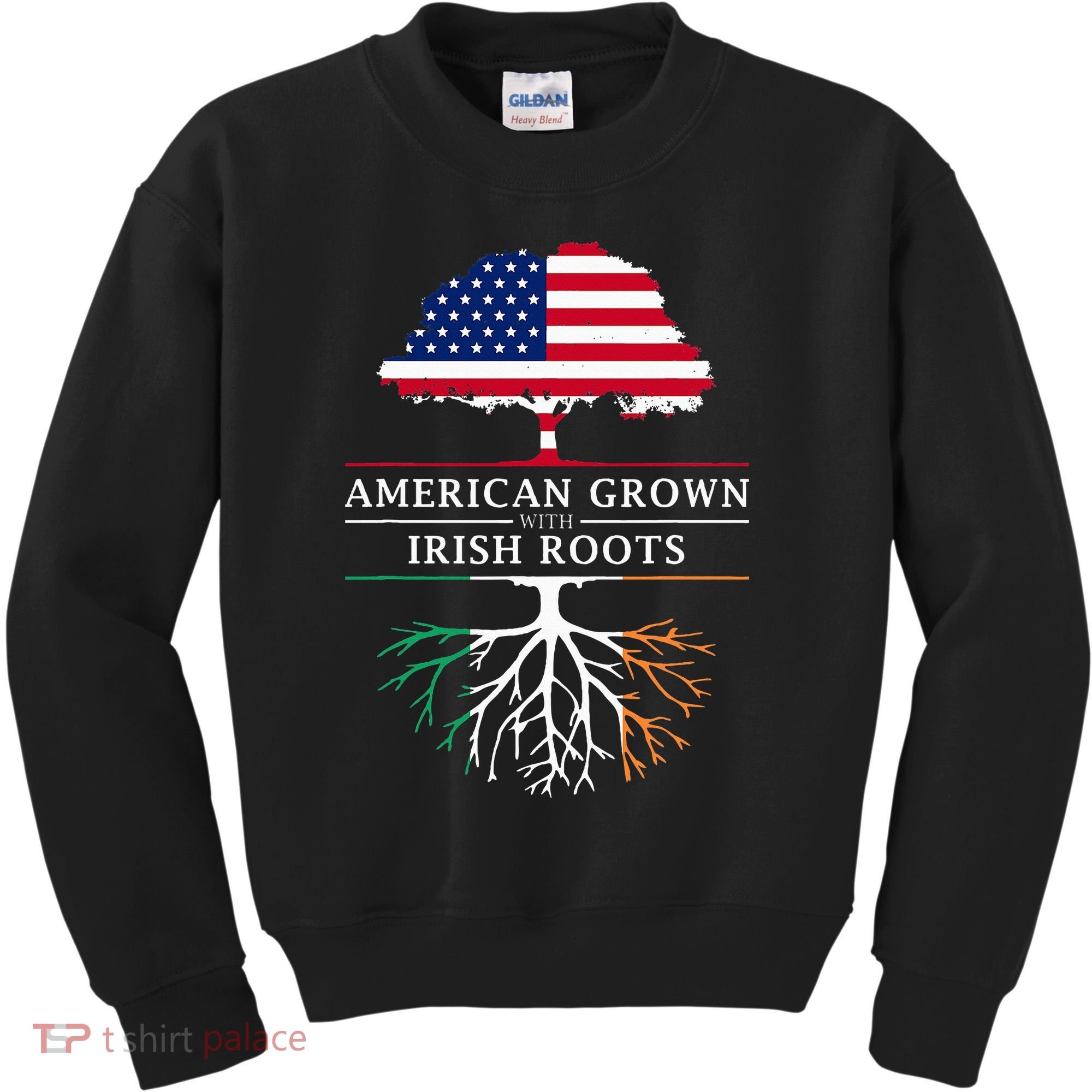 American Grown with Irish Roots Ireland Kids Sweatshirt