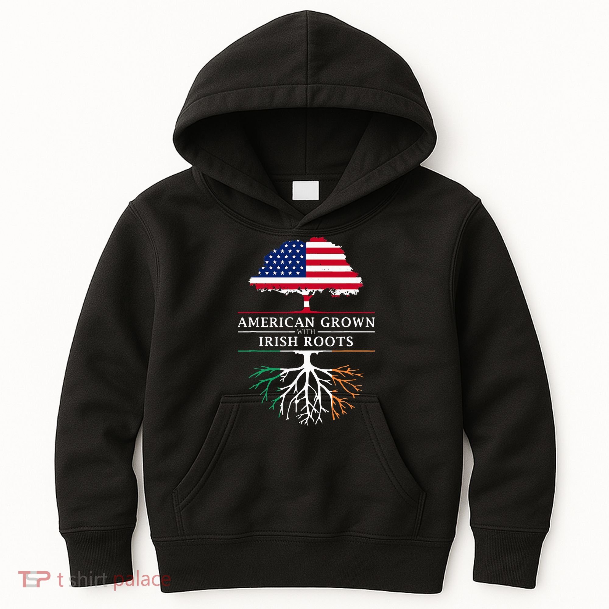 American Grown with Irish Roots Ireland Kids Hoodie