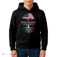 American Grown with Irish Roots Ireland Kids Hoodie thumb 4