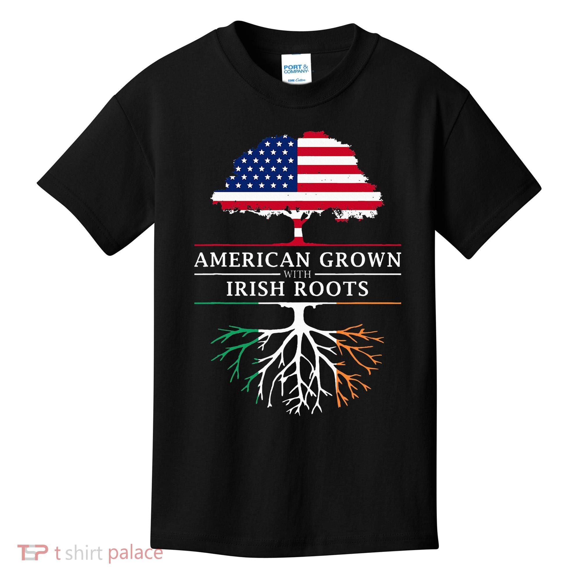 American Grown with Irish Roots Ireland Kids T-Shirt