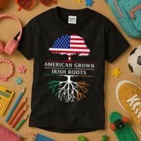 American Grown with Irish Roots Ireland Kids T-Shirt thumb 3