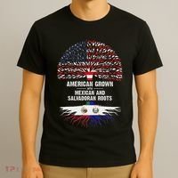 American Grown With Mexican Salvadoran Roots T-Shirt thumb 3