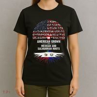 American Grown With Mexican Salvadoran Roots T-Shirt thumb 4