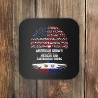 American Grown With Mexican Salvadoran Roots Coaster thumb 0