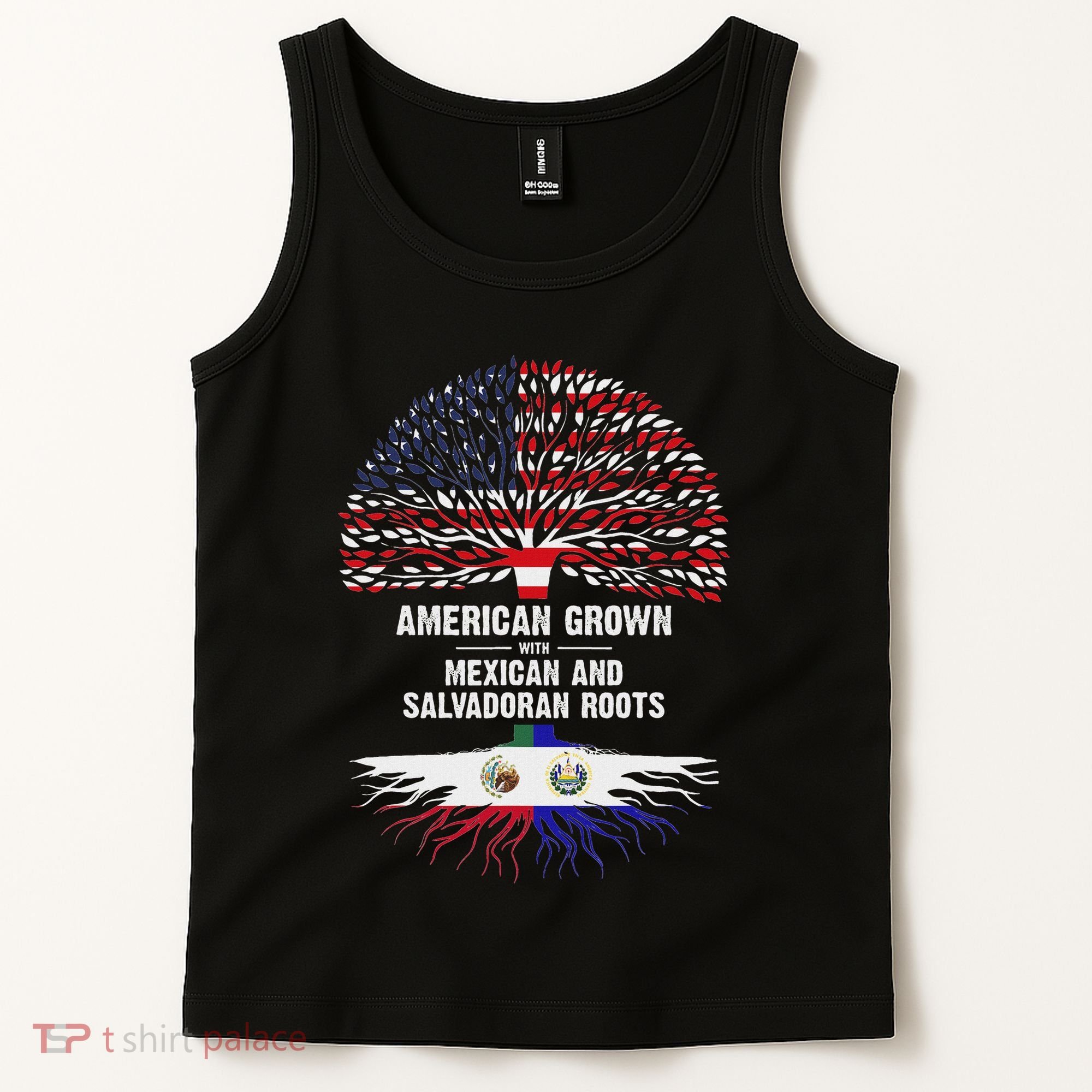American Grown With Mexican Salvadoran Roots Tank Top