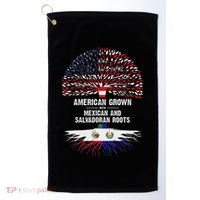 American Grown With Mexican Salvadoran Roots Golf Towel thumb 0