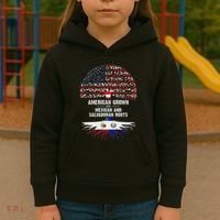 American Grown With Mexican Salvadoran Roots Kids Hoodie thumb 3