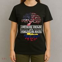 American Grown With Venezuelan Roots Usa Flag Venezuela T-Shirt thumb 4