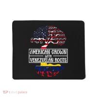 American Grown With Venezuelan Roots Usa Flag Venezuela Mousepad thumb 0