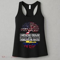 American Grown With Venezuelan Roots Usa Flag Venezuela Women's Tank Top thumb 3