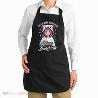Anime Girl With Cat Ears Holding Marker Apron thumb 2