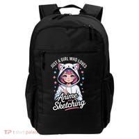 Anime Girl With Cat Ears Holding Marker Backpack thumb 0