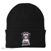 Anime Girl With Cat Ears Holding Marker Beanie thumb 0