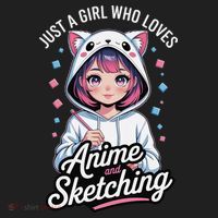 Anime Girl With Cat Ears Holding Marker Golf Towel thumb 3