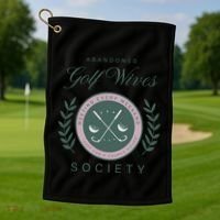 Abandoned Golf Wives Society Gift Golf Towel thumb 1