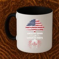 American Grown With Canadian Roots Canada Gift Coffee Mug thumb 2