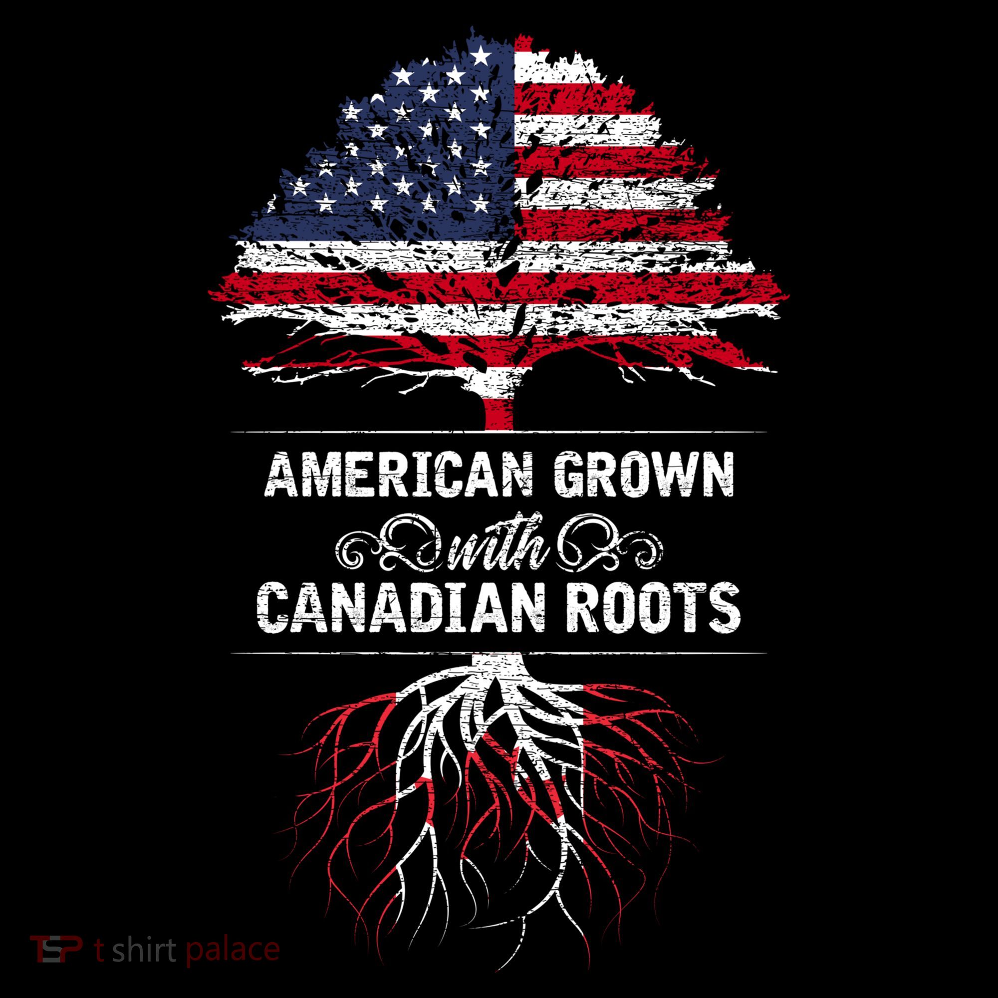 American Grown With Canadian Roots Canada Gift Coffee Mug