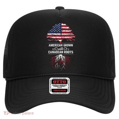 American Grown With Canadian Roots Canada Gift Hat