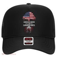 American Grown With Canadian Roots Canada Gift Hat thumb 0