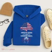 American Grown With Canadian Roots Canada Gift Hoodie thumb 4